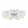 18k Yellow Gold 18k Yellow Gold Custom Princess Cut Diamond Engagement Ring - Top View -  102536 - Thumbnail