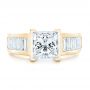 14k Yellow Gold 14k Yellow Gold Custom Princess Cut Diamond Engagement Ring - Top View -  102536 - Thumbnail