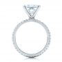  Platinum Custom Princess Cut Diamond Eternity Engagement Ring - Front View -  101469 - Thumbnail