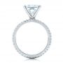 14k White Gold 14k White Gold Custom Princess Cut Diamond Eternity Engagement Ring - Front View -  101469 - Thumbnail