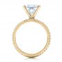 18k Yellow Gold 18k Yellow Gold Custom Princess Cut Diamond Eternity Engagement Ring - Front View -  101469 - Thumbnail
