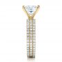 14k Yellow Gold 14k Yellow Gold Custom Princess Cut Diamond Eternity Engagement Ring - Side View -  101469 - Thumbnail