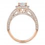 18k Rose Gold 18k Rose Gold Custom Princess Cut Diamond Halo Engagement Ring - Front View -  100576 - Thumbnail