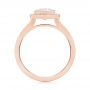 18k Rose Gold 18k Rose Gold Custom Princess Cut Diamond Halo Engagement Ring - Front View -  104782 - Thumbnail