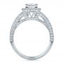 Platinum Custom Princess Cut Diamond Halo Engagement Ring - Front View -  100576 - Thumbnail