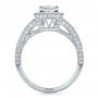  Platinum Custom Princess Cut Diamond Halo Engagement Ring - Front View -  100576 - Thumbnail