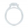 14k White Gold Custom Princess Cut Diamond Halo Engagement Ring - Front View -  104782 - Thumbnail