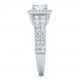  Platinum Custom Princess Cut Diamond Halo Engagement Ring - Side View -  100576 - Thumbnail