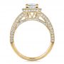 14k Yellow Gold 14k Yellow Gold Custom Princess Cut Diamond Halo Engagement Ring - Front View -  100576 - Thumbnail
