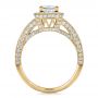 14k Yellow Gold 14k Yellow Gold Custom Princess Cut Diamond Halo Engagement Ring - Front View -  100576 - Thumbnail