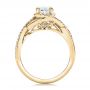 14k Yellow Gold 14k Yellow Gold Custom Princess Cut Diamond Halo Engagement Ring - Front View -  100790 - Thumbnail