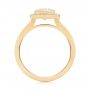 18k Yellow Gold 18k Yellow Gold Custom Princess Cut Diamond Halo Engagement Ring - Front View -  104782 - Thumbnail