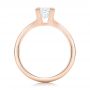 14k Rose Gold 14k Rose Gold Custom Princess Cut Diamond Solitaire Engagement Ring - Front View -  102150 - Thumbnail