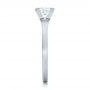18k White Gold Custom Princess Cut Diamond Solitaire Engagement Ring - Side View -  102150 - Thumbnail