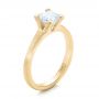 18k Yellow Gold 18k Yellow Gold Custom Princess Cut Diamond Solitaire Engagement Ring - Three-Quarter View -  102150 - Thumbnail