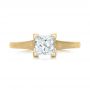18k Yellow Gold 18k Yellow Gold Custom Princess Cut Diamond Solitaire Engagement Ring - Top View -  102150 - Thumbnail