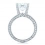  Platinum Custom Princess Cut Diamond And Pave Engagement Ring - Front View -  102276 - Thumbnail