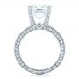 18k White Gold 18k White Gold Custom Princess Cut Diamond And Pave Engagement Ring - Front View -  102276 - Thumbnail