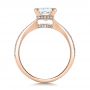 18k Rose Gold 18k Rose Gold Custom Princess Cut Diamond And Split Shank Engagement Ring - Front View -  100807 - Thumbnail