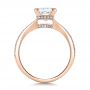 14k Rose Gold 14k Rose Gold Custom Princess Cut Diamond And Split Shank Engagement Ring - Front View -  100807 - Thumbnail