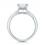  Platinum Custom Princess Cut Diamond And Split Shank Engagement Ring - Front View -  100807 - Thumbnail