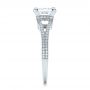  Platinum Custom Princess Cut Diamond And Split Shank Engagement Ring - Side View -  100807 - Thumbnail