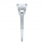  Platinum Custom Princess Cut Diamond And Split Shank Engagement Ring - Side View -  100807 - Thumbnail