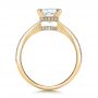 18k Yellow Gold 18k Yellow Gold Custom Princess Cut Diamond And Split Shank Engagement Ring - Front View -  100807 - Thumbnail
