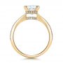 14k Yellow Gold 14k Yellow Gold Custom Princess Cut Diamond And Split Shank Engagement Ring - Front View -  100807 - Thumbnail