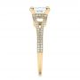 14k Yellow Gold 14k Yellow Gold Custom Princess Cut Diamond And Split Shank Engagement Ring - Side View -  100807 - Thumbnail