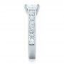 14k White Gold 14k White Gold Custom Princess Cut Diamonds Engagement Ring - Side View -  102367 - Thumbnail