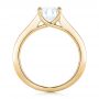 18k Yellow Gold 18k Yellow Gold Custom Princess Cut Diamonds Engagement Ring - Front View -  102367 - Thumbnail