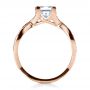 14k Rose Gold 14k Rose Gold Custom Princess Cut Engagement Ring - Front View -  1197 - Thumbnail