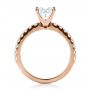 14k Rose Gold 14k Rose Gold Custom Princess Cut Engagement Ring - Front View -  1207 - Thumbnail