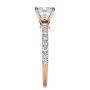 14k Rose Gold 14k Rose Gold Custom Princess Cut Engagement Ring - Side View -  1207 - Thumbnail