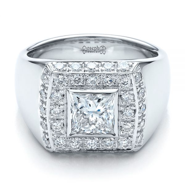 Custom Princess Cut Engagement Ring #100010 - Seattle Bellevue | Joseph ...