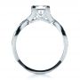  Platinum Custom Princess Cut Engagement Ring - Front View -  1197 - Thumbnail