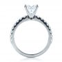 18k White Gold 18k White Gold Custom Princess Cut Engagement Ring - Front View -  1207 - Thumbnail