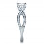  Platinum Custom Princess Cut Engagement Ring - Side View -  1197 - Thumbnail