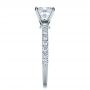  Platinum Custom Princess Cut Engagement Ring - Side View -  1207 - Thumbnail