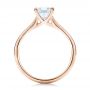 14k Rose Gold 14k Rose Gold Custom Princess Cut Solitaire Engagement Ring - Front View -  101450 - Thumbnail