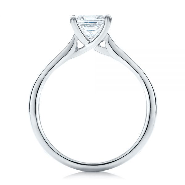  Platinum Platinum Custom Princess Cut Solitaire Engagement Ring - Front View -  101450