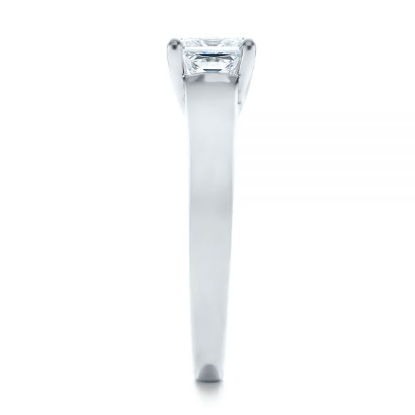  Platinum Platinum Custom Princess Cut Solitaire Engagement Ring - Side View -  101450