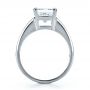  Platinum Custom Princess Cut And Baguette Diamond Engagement Ring - Front View -  1131 - Thumbnail