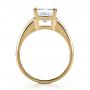 14k Yellow Gold 14k Yellow Gold Custom Princess Cut And Baguette Diamond Engagement Ring - Front View -  1131 - Thumbnail