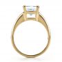 18k Yellow Gold 18k Yellow Gold Custom Princess Cut And Baguette Diamond Engagement Ring - Front View -  1131 - Thumbnail