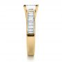 14k Yellow Gold 14k Yellow Gold Custom Princess Cut And Baguette Diamond Engagement Ring - Side View -  1131 - Thumbnail