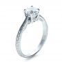 18k White Gold 18k White Gold Custom Prong Engagement Ring - Three-Quarter View -  1375 - Thumbnail