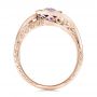 14k Rose Gold 14k Rose Gold Custom Purple Sapphire And Diamond Engagement Ring - Front View -  102080 - Thumbnail