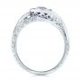18k White Gold 18k White Gold Custom Purple Sapphire And Diamond Engagement Ring - Front View -  102080 - Thumbnail